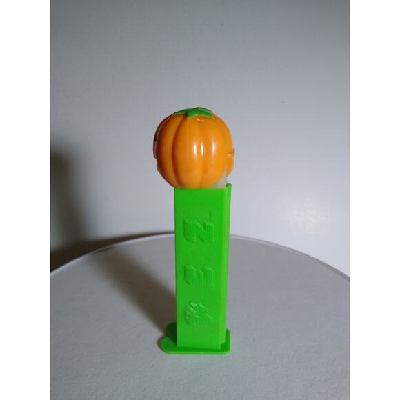 PEZ Goblin Head Candy Container Plastic Pumpkin Head Halloween Orange Green - Picture 4 of 6